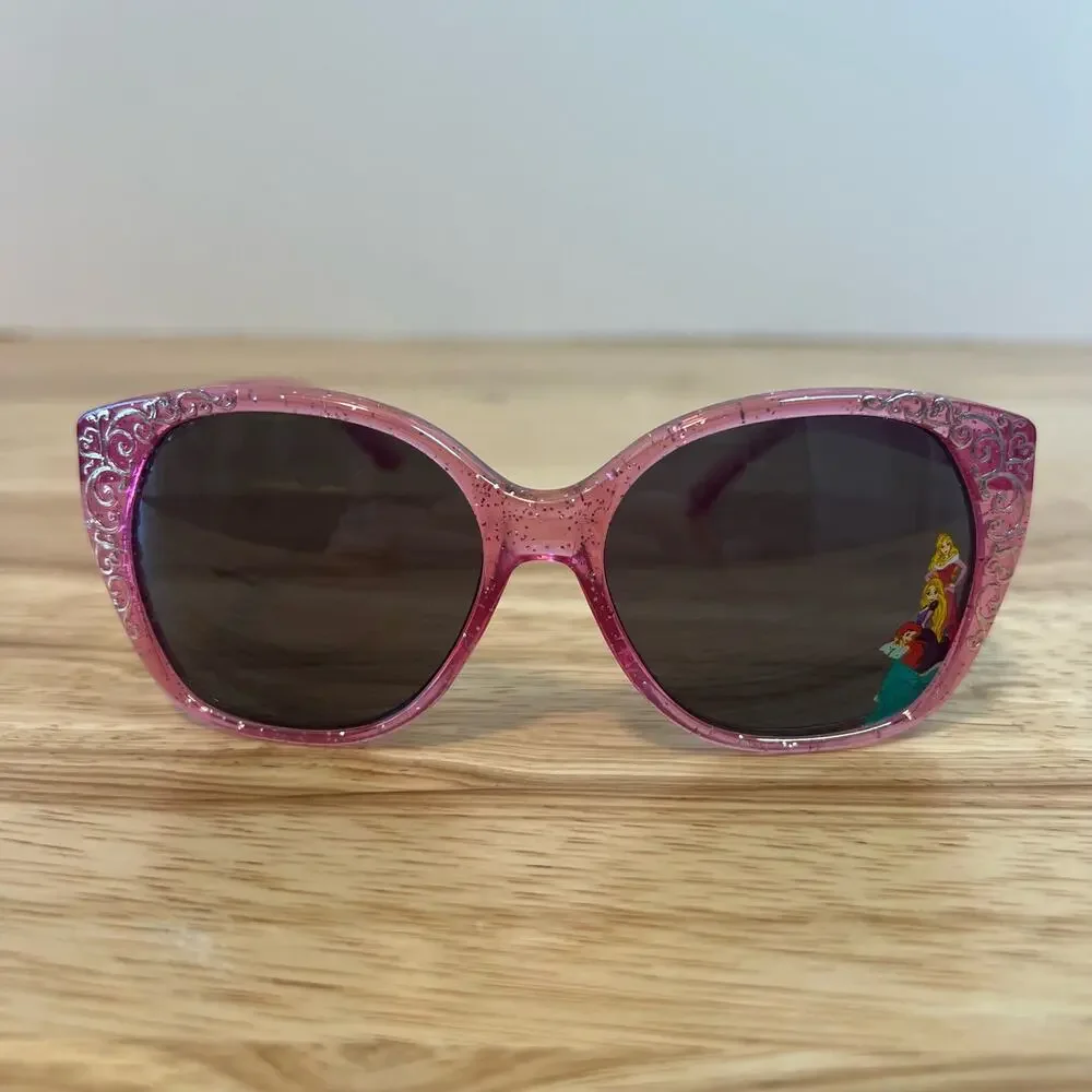 Disney Princesses Pink Silver Sunglasses Ariel Rapunzel Aurora Disney World